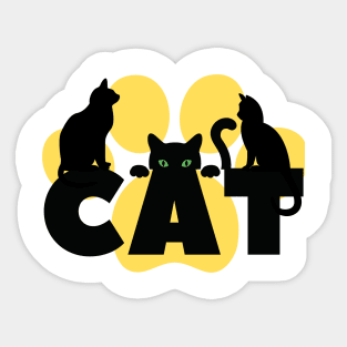 black cat Sticker